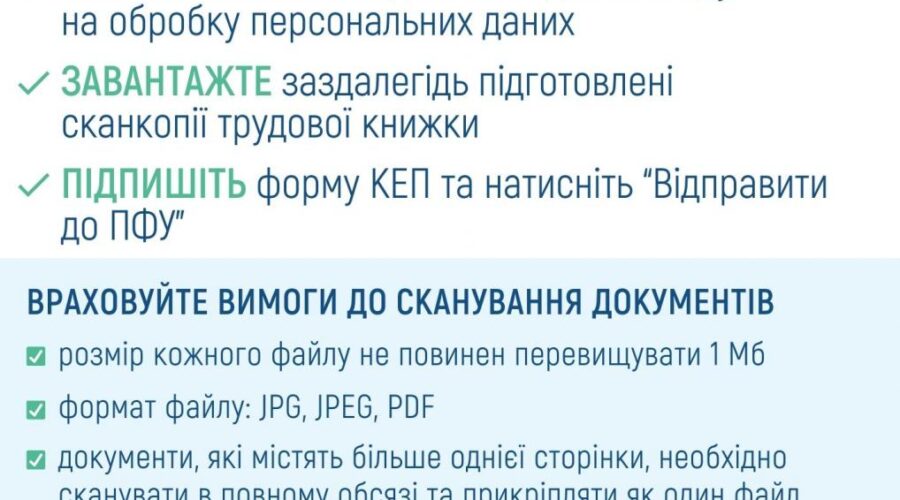 оцифрування паперової трудової книжки.